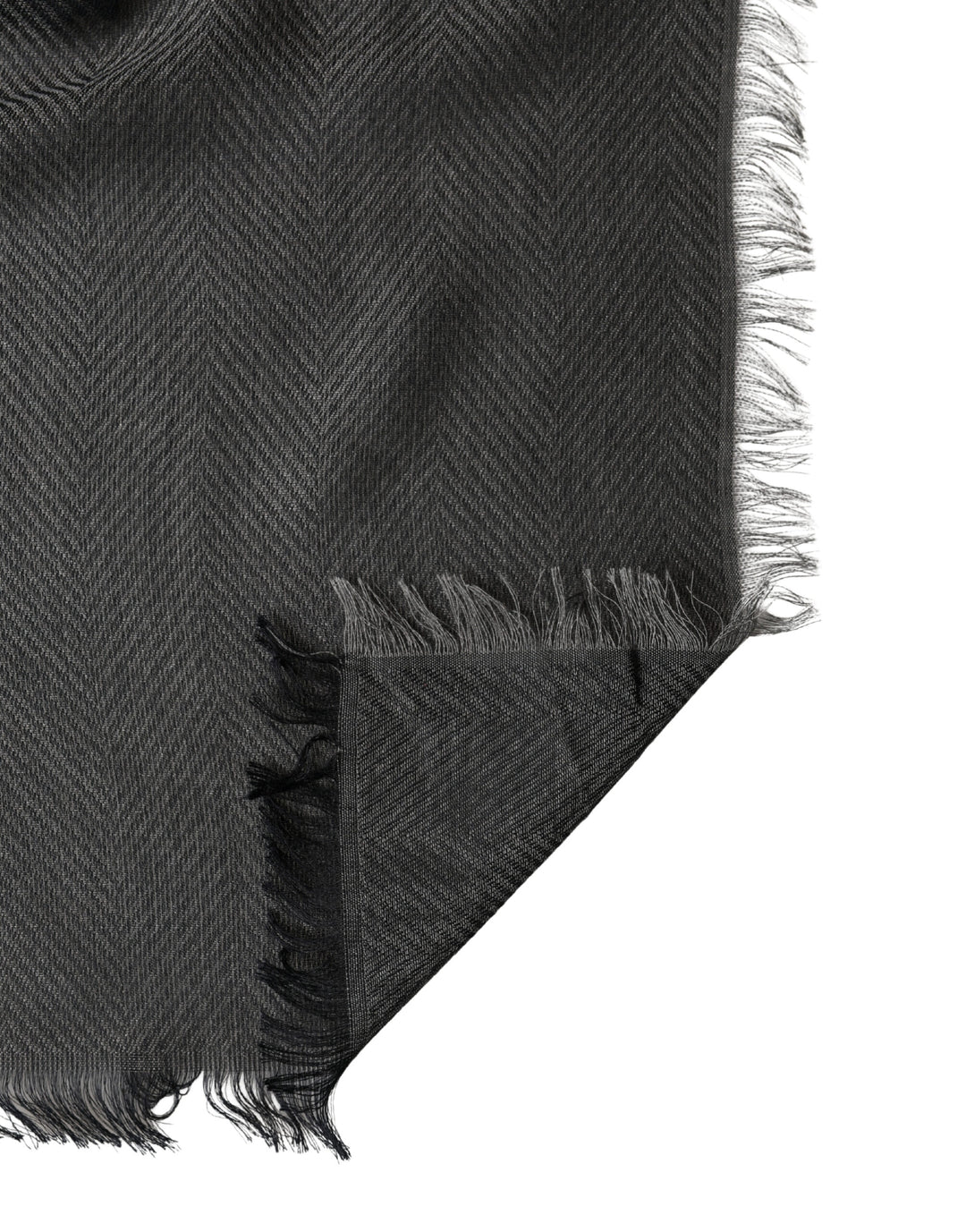 Dolce &amp; Gabbana Black Modal Warmer Shawl Fringes 140cm x 134cm Men Scarf