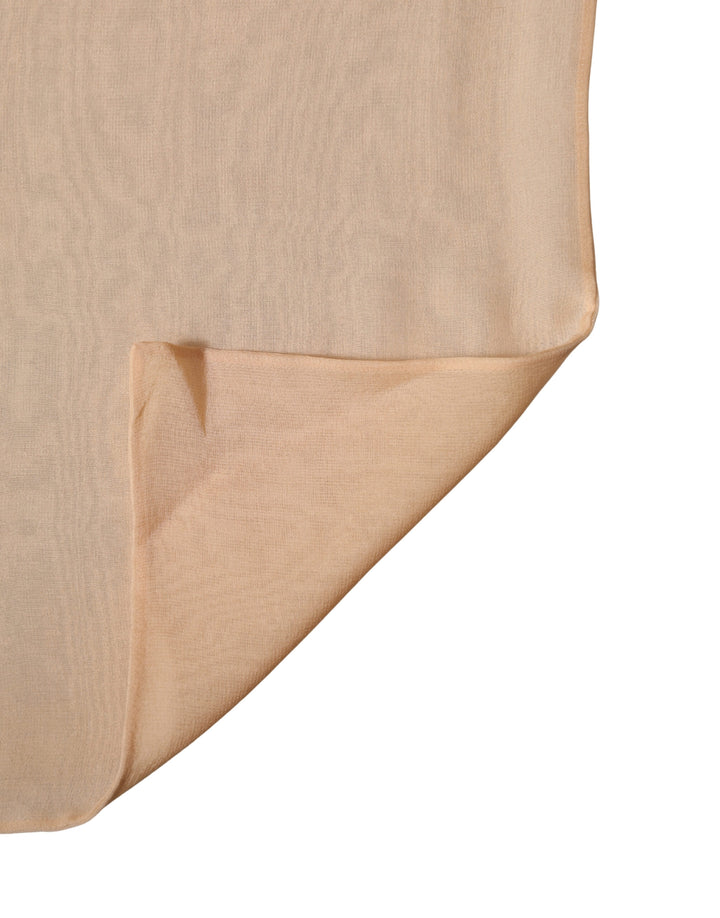 Dolce &amp; Gabbana Beige Silk Sash Wrap Foulard Stole 292cm x 19cm Scarf
