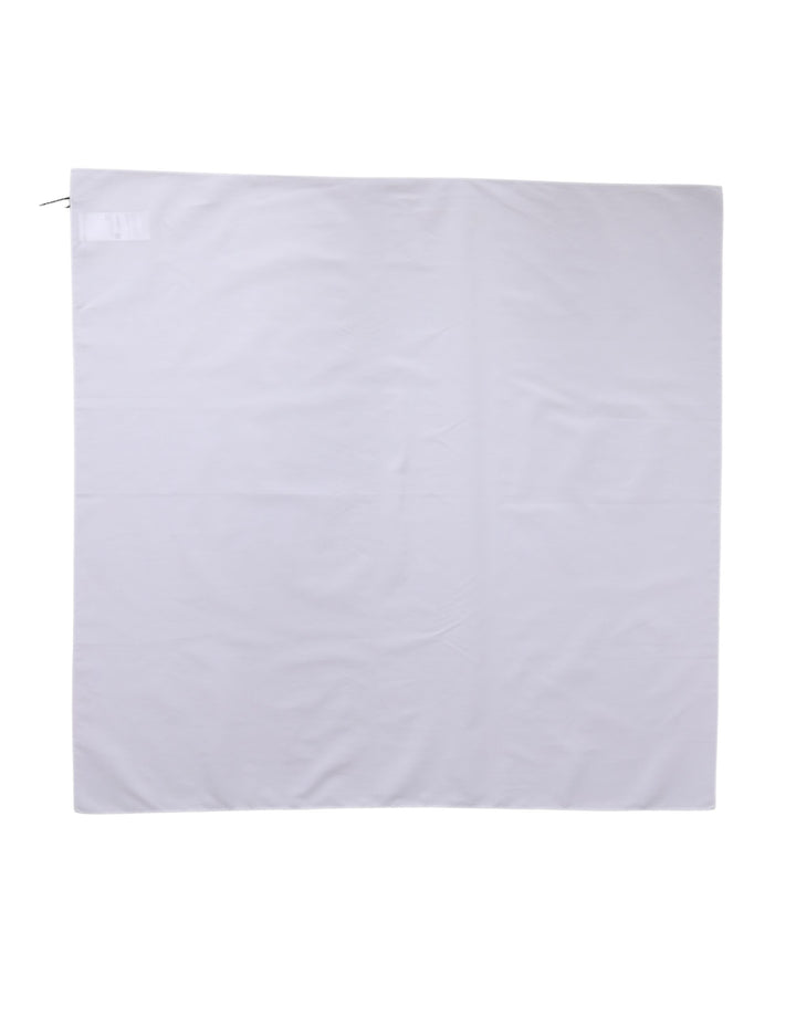 Dolce &amp; Gabbana White Cotton Wrap Square Shawl Stole 71cm x 70cm  Scarf