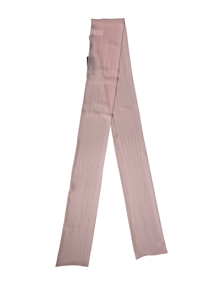 Dolce &amp; Gabbana Light Pink Silk Neck Wrap Shawl Stole 293cm x 19cm Scarf