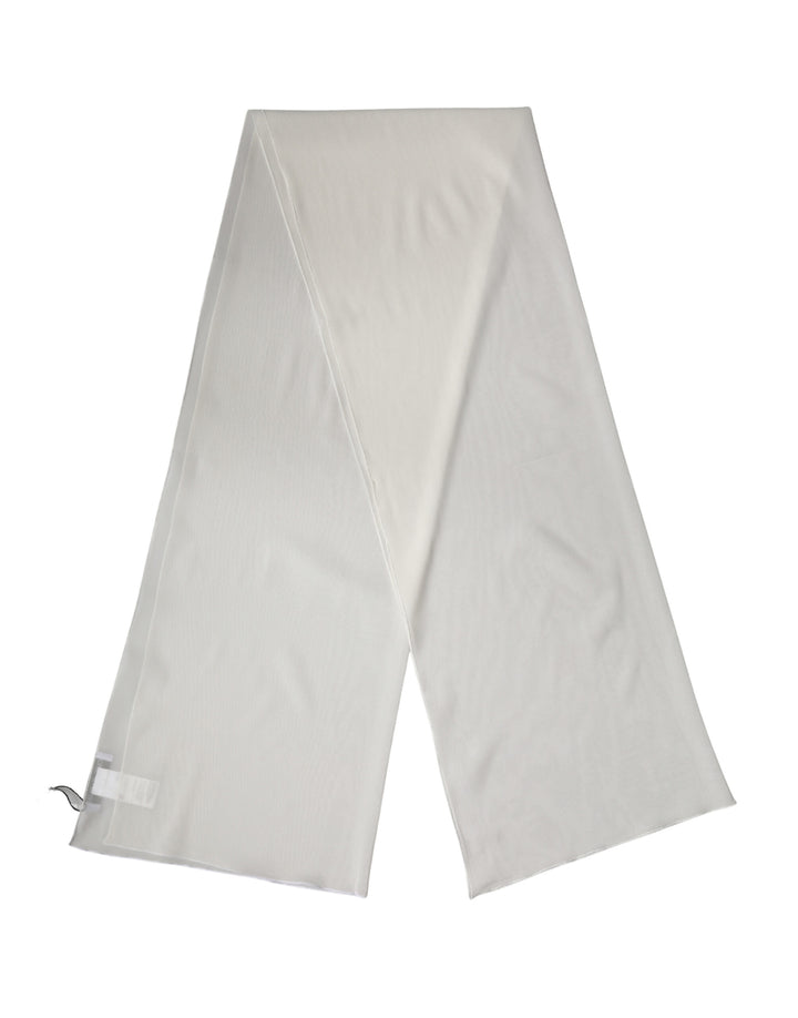 Dolce &amp; Gabbana Off White Silk Neck Wrap Shawl Stole 200cm x 64cm Scarf