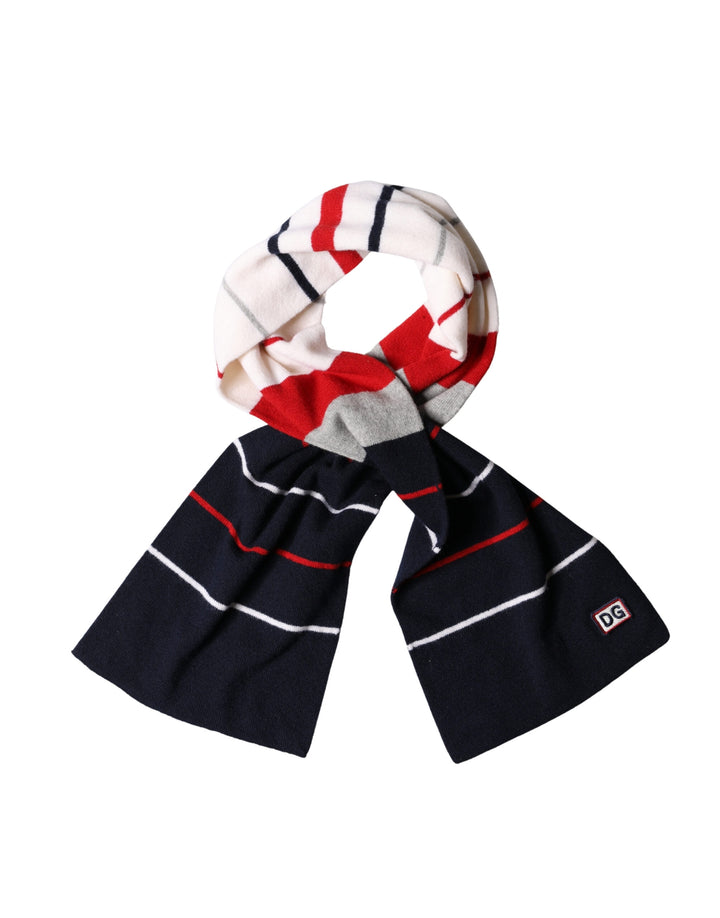 Dolce &amp; Gabbana Multicolor Stripes Shawl Neck Wrap 119cm x 20cm  Scarf