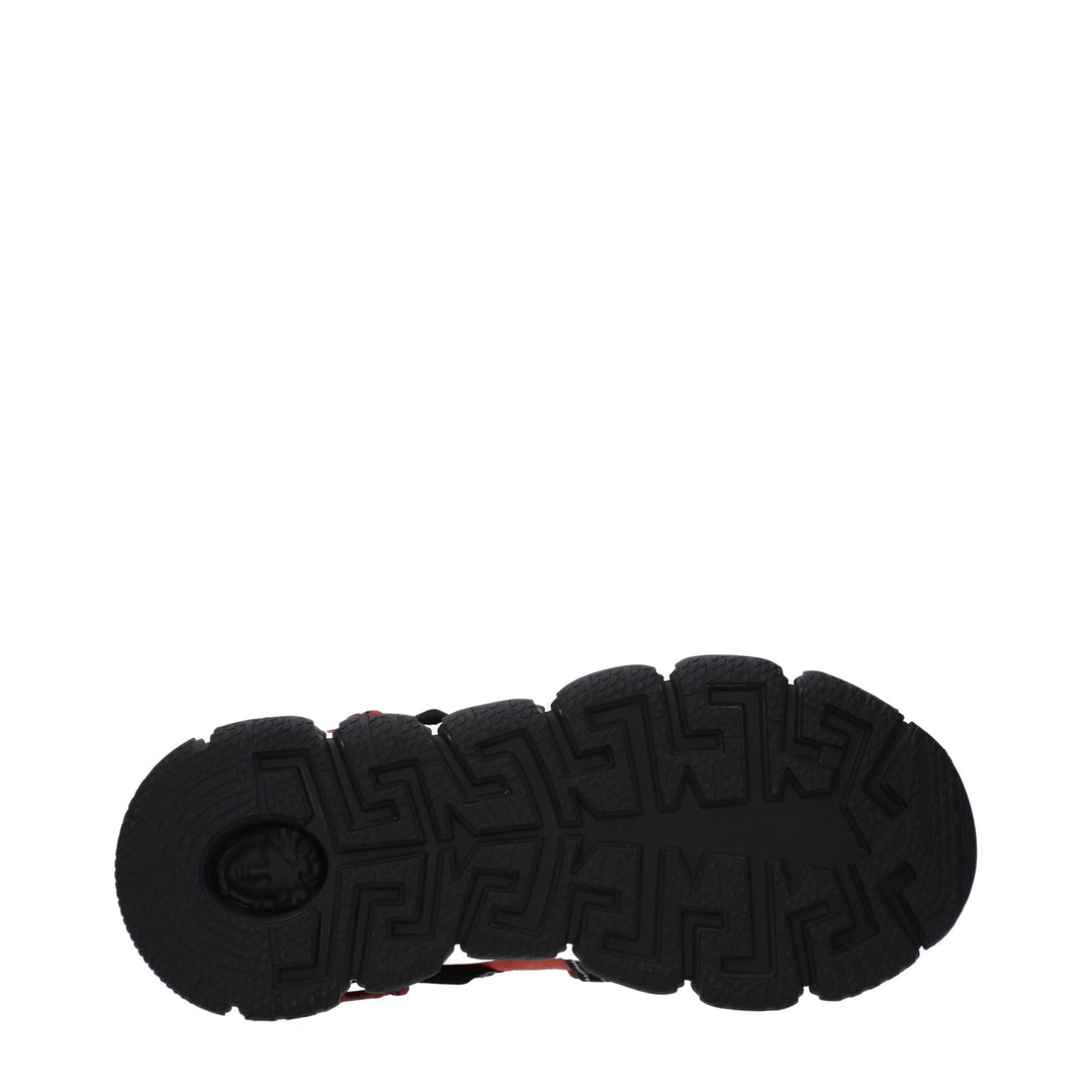Versace Gray Leather Chunky Sneakers