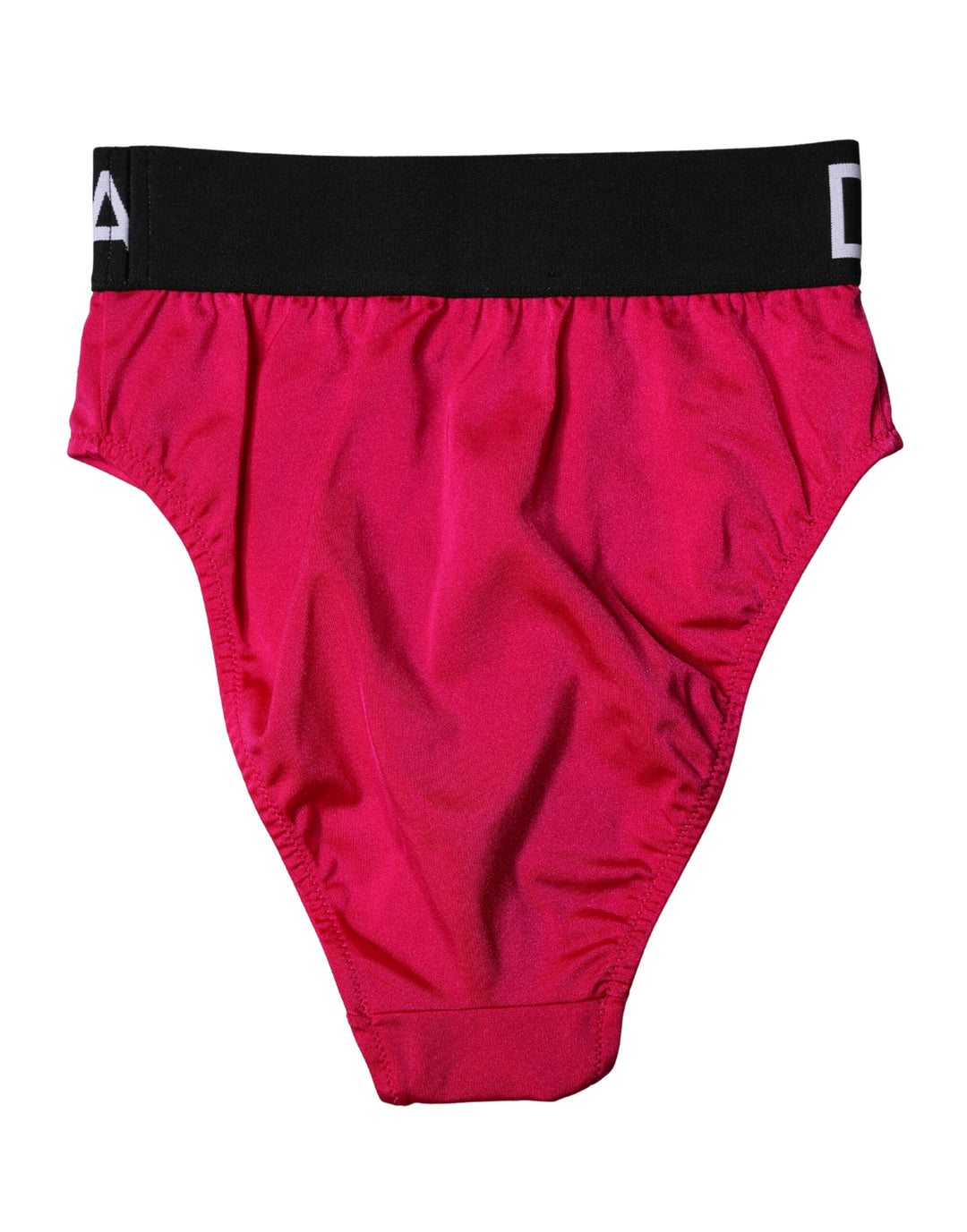 Dolce &amp; Gabbana Pink Embellished High-Waist Brief Logo Underwear