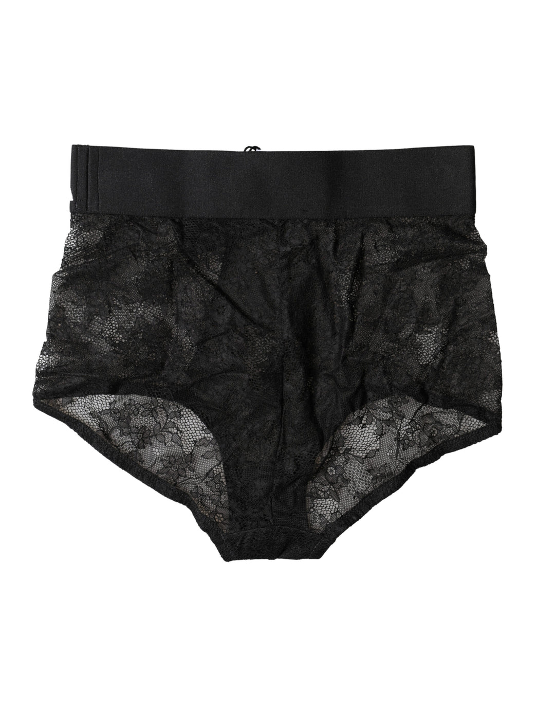 Dolce &amp; Gabbana Black Logo Girdle High Waist Panty Underwear