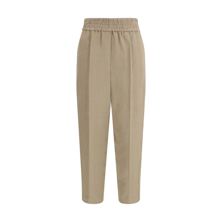 Brunello Cucinelli Beige Viscose Casual Pants