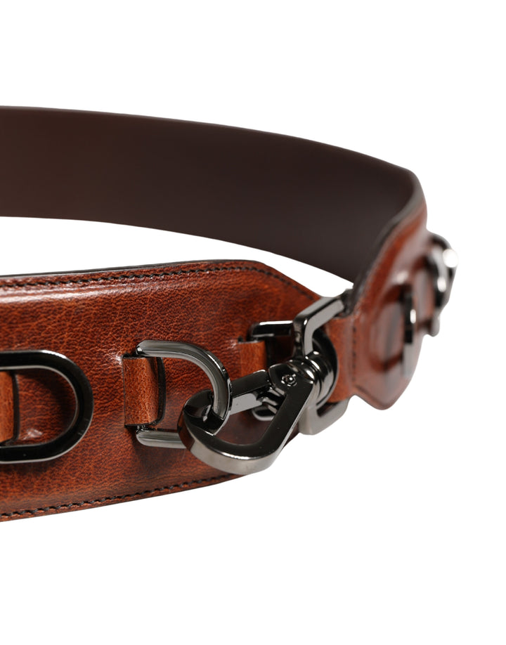 Dolce &amp; Gabbana Brown Horse Velvet Leather Bag Accessory Shoulder Strap