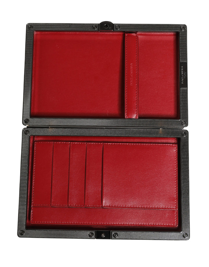 Dolce &amp; Gabbana Beige Velvet Calf Leather Clutch Evening Women Purse Bag