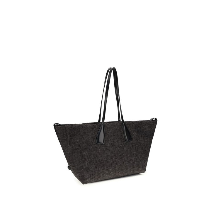 Balmain Black Raffia Shoulder Bag