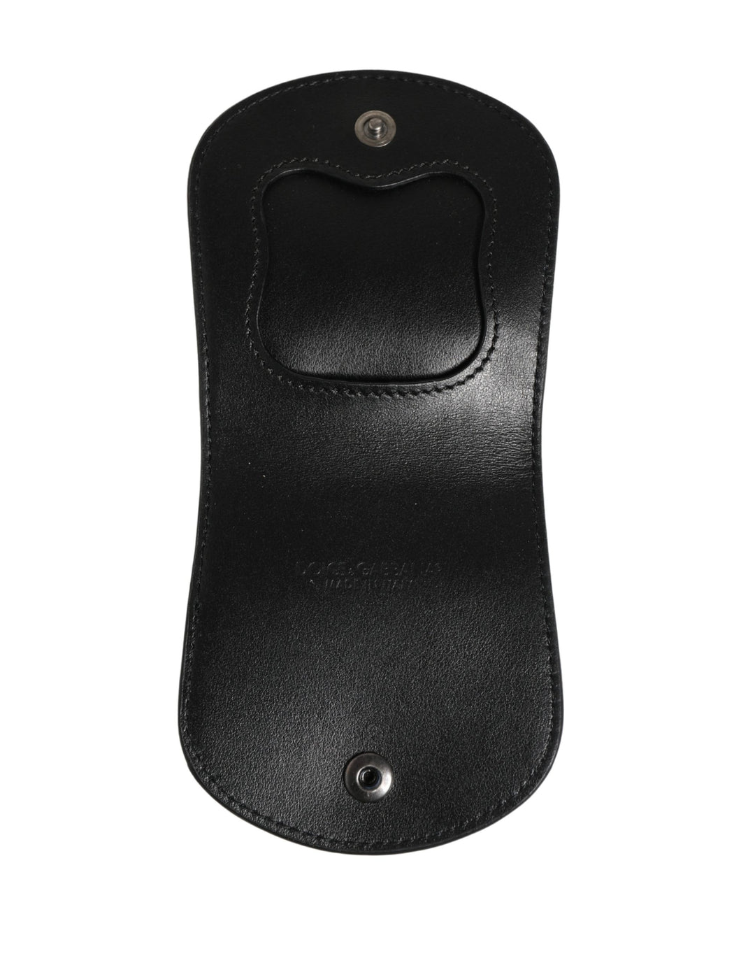 Dolce &amp; Gabbana Black Exotic Skin Condom Case Holder Pocket Wallet