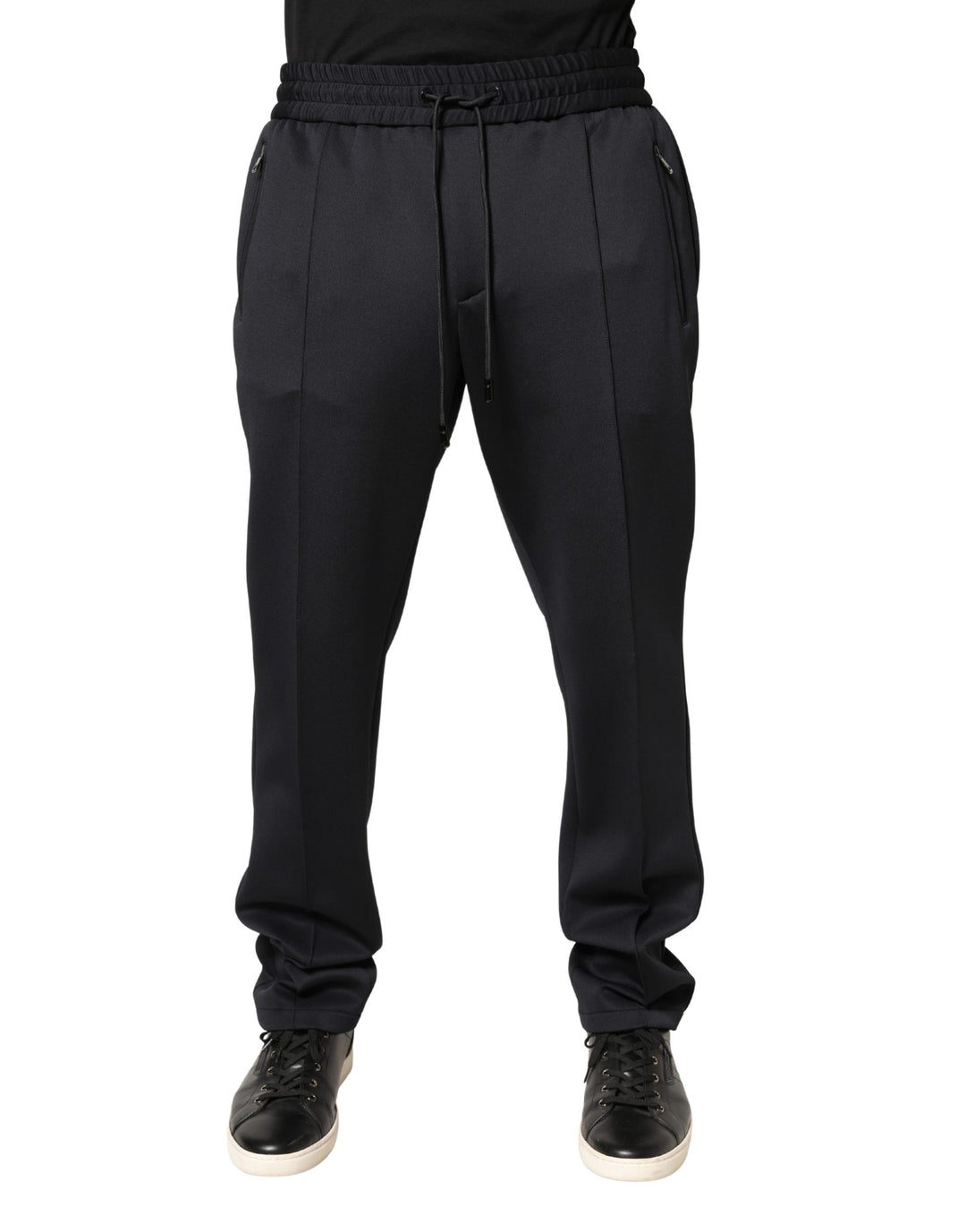 Dolce &amp; Gabbana Black Polyester Skinny Jogger Trouser Pants