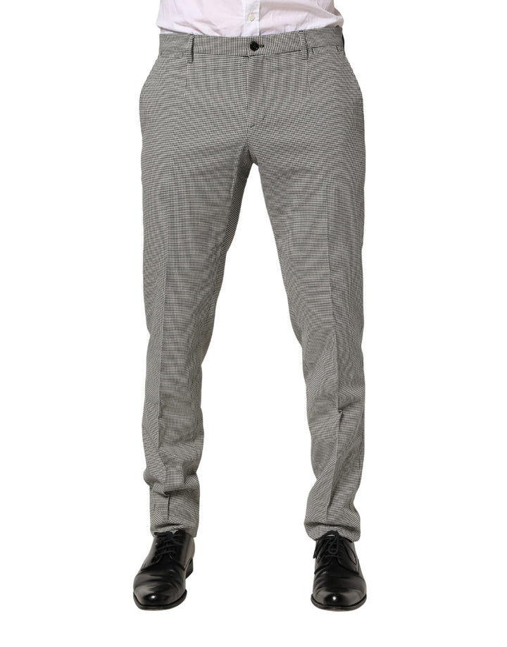 Dolce &amp; Gabbana Gray Cotton Skinny Dress Formal Trouser Pants