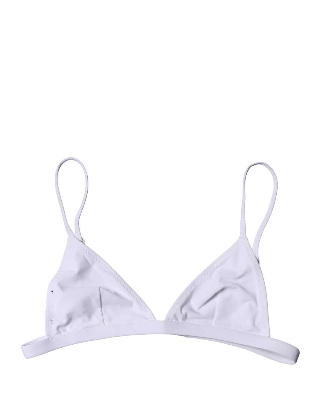 Dolce &amp; Gabbana Top White Nylon Triangle Swimwear Beachwear Bikini