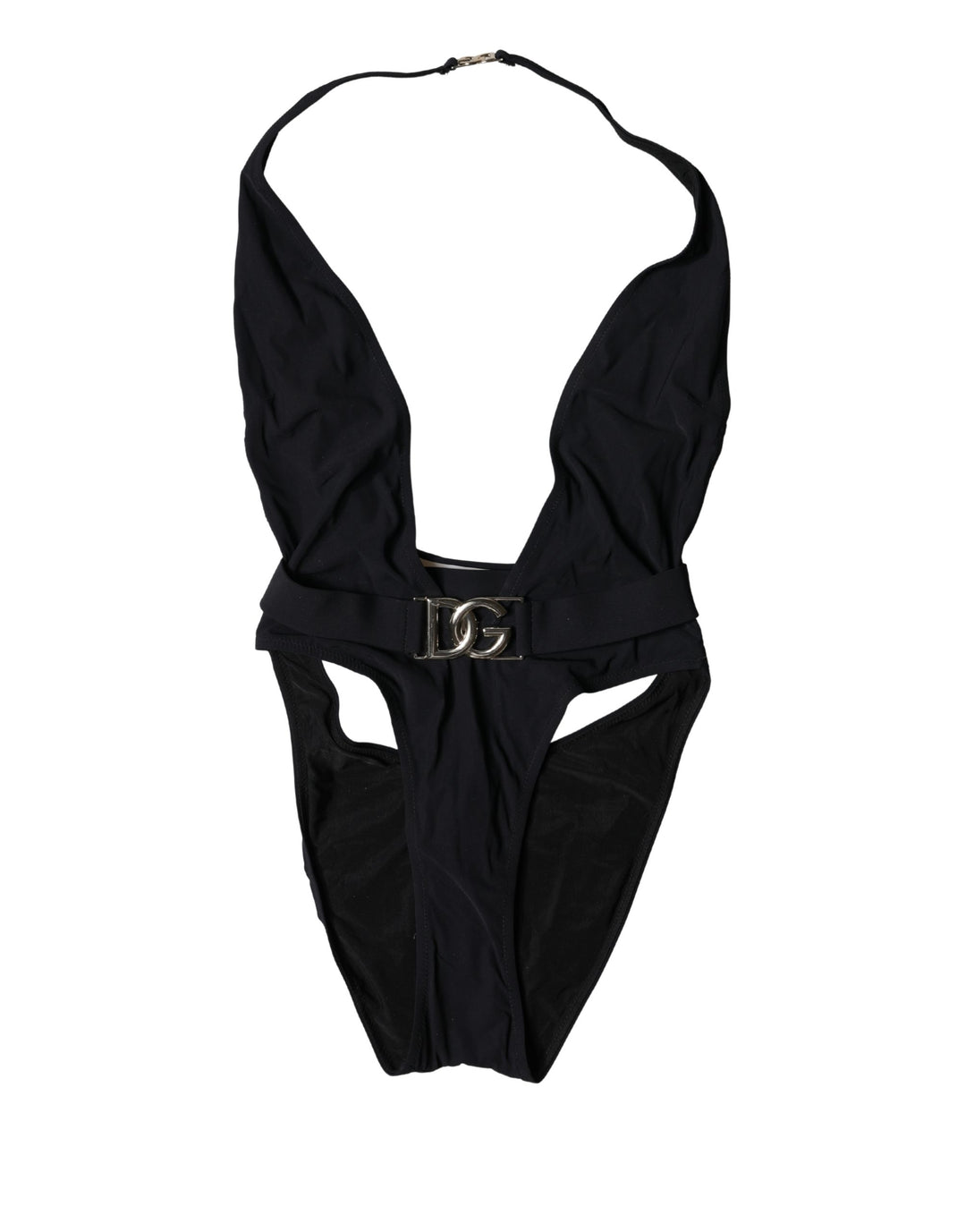 Dolce &amp; Gabbana Black DG Nylon One-Piece Swimsuit Swimwear
