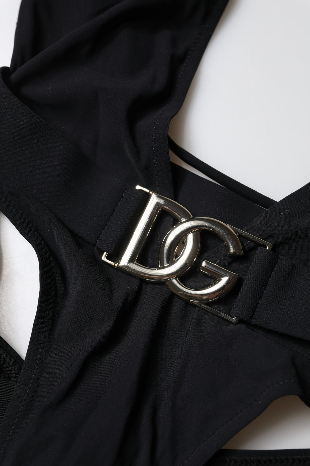Dolce &amp; Gabbana Black DG Nylon One-Piece Swimsuit Swimwear