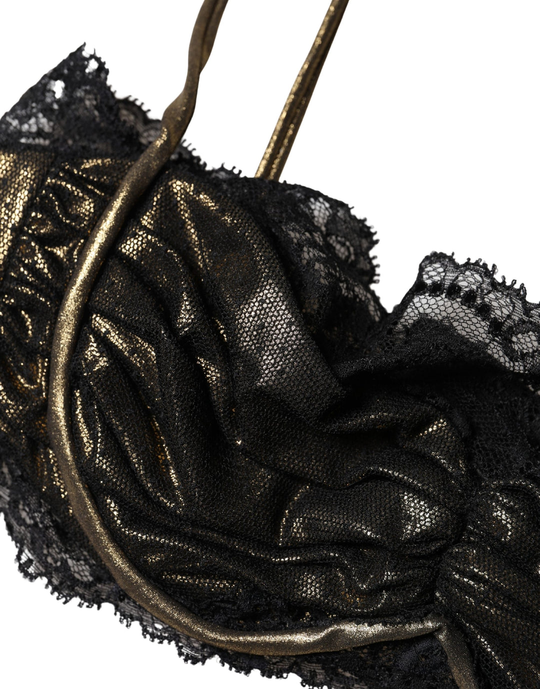 Dolce &amp; Gabbana Black Silk Underwired Balconnet Bra Underwear