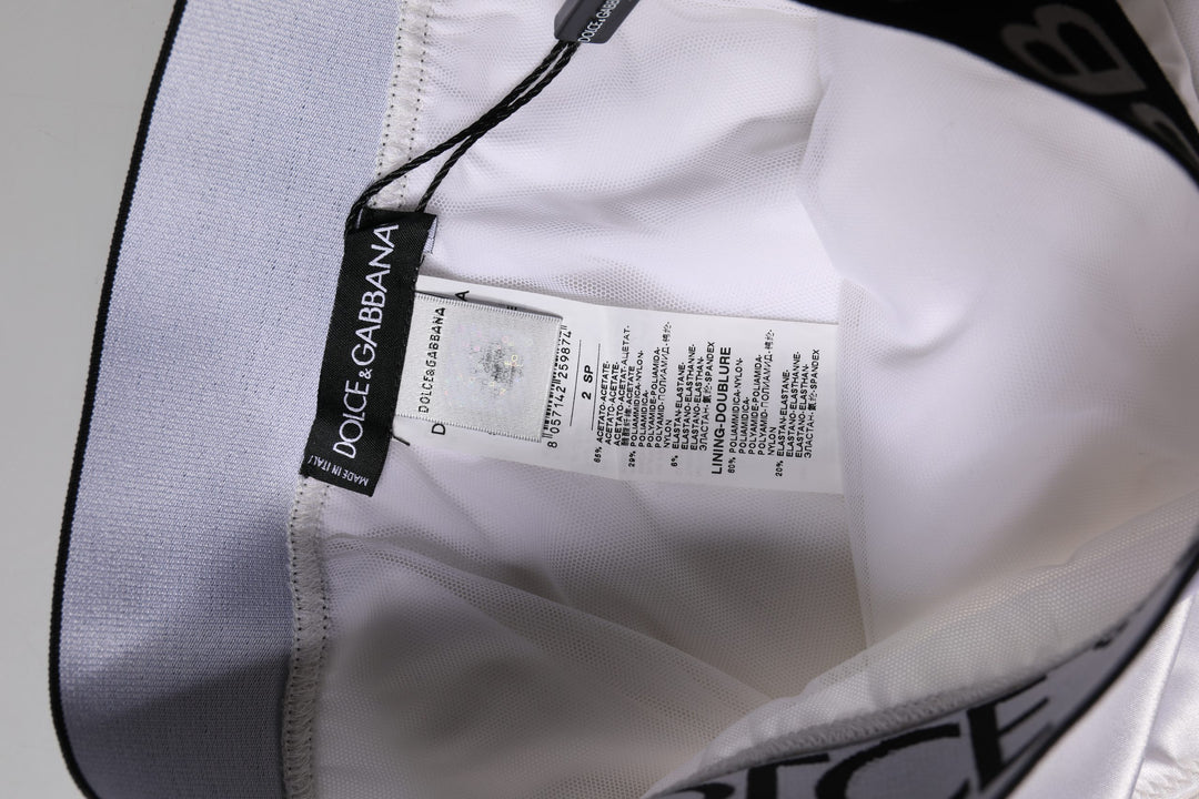 Dolce &amp; Gabbana White Logo Brief High Waist Panty Underwear
