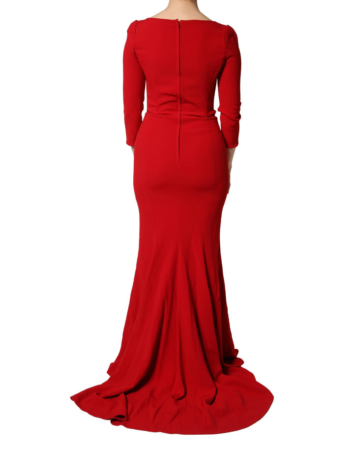 Dolce &amp; Gabbana Red Viscose Sheath Bodycon Mermaid Dress