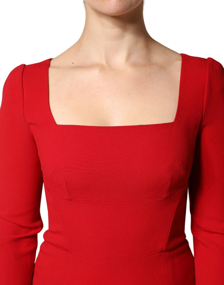 Dolce &amp; Gabbana Red Viscose Sheath Bodycon Mermaid Dress