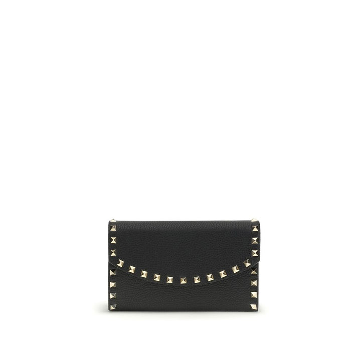Valentino Garavani Black Calf Leather Bos Taurus Wallet