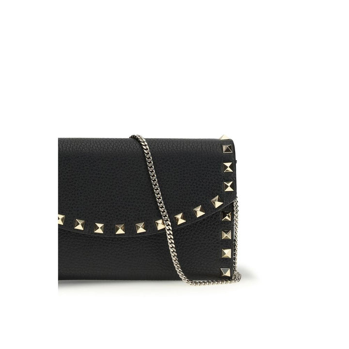 Valentino Garavani Black Calf Leather Bos Taurus Wallet