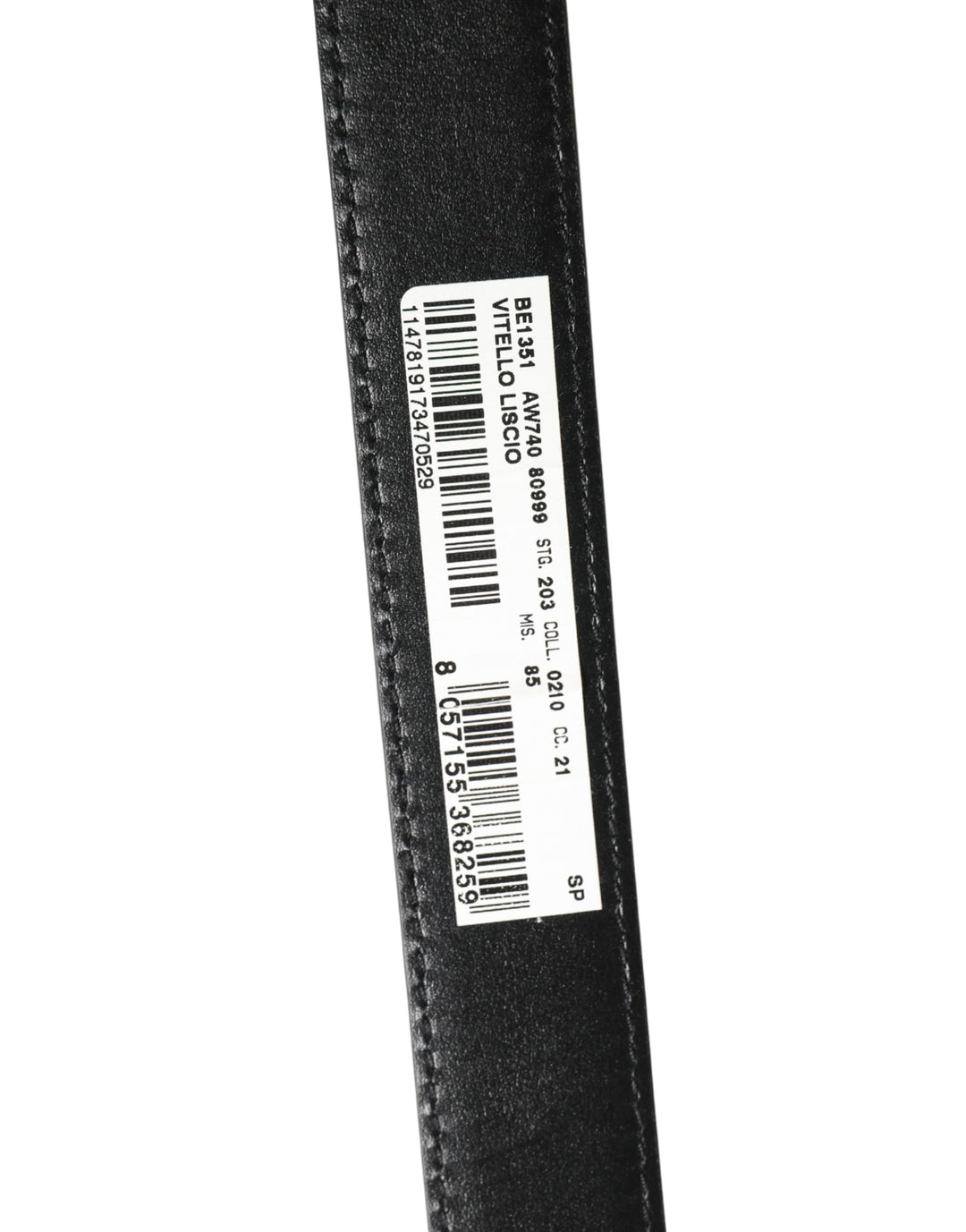 Dolce &amp; Gabbana Men Black Classic Leather Metal Buckle Belt
