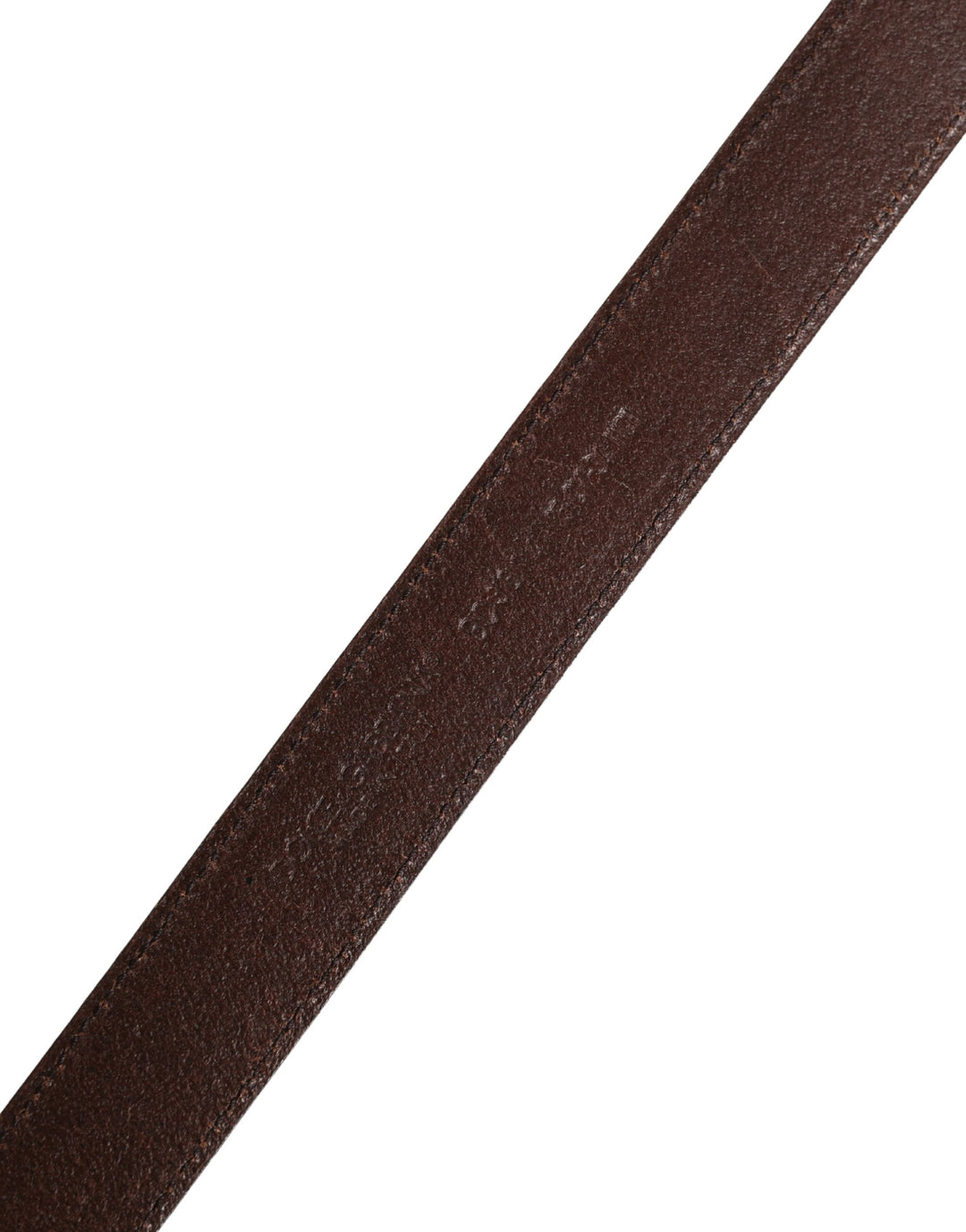 Dolce &amp; Gabbana Men Brown Classic Leather Metal Buckle Belt