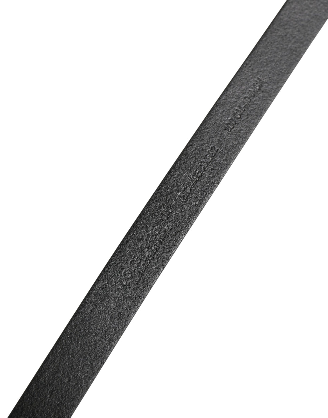 Dolce &amp; Gabbana Men Black Leather Classic Metal Buckle Belt
