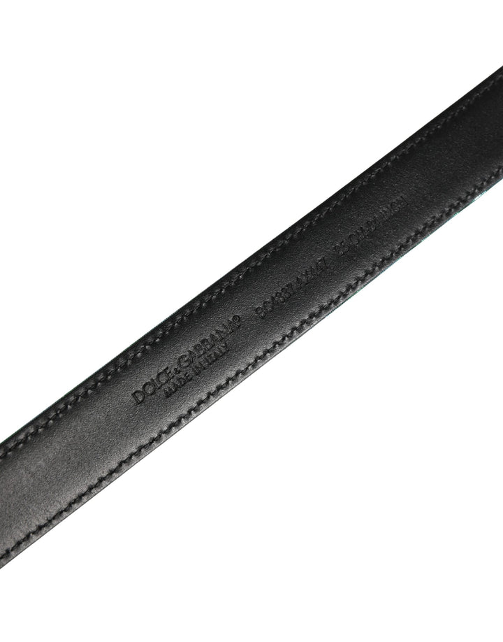 Dolce &amp; Gabbana Men Green Lurex Polyester Metal Buckle Belt