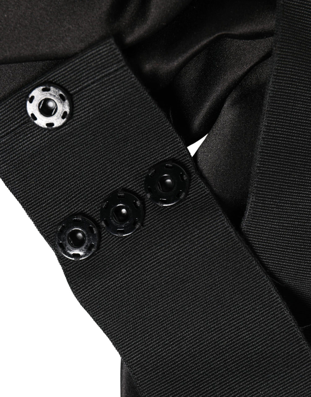 Dolce &amp; Gabbana Black Silk Satin Sash Wide Waist Women Belt