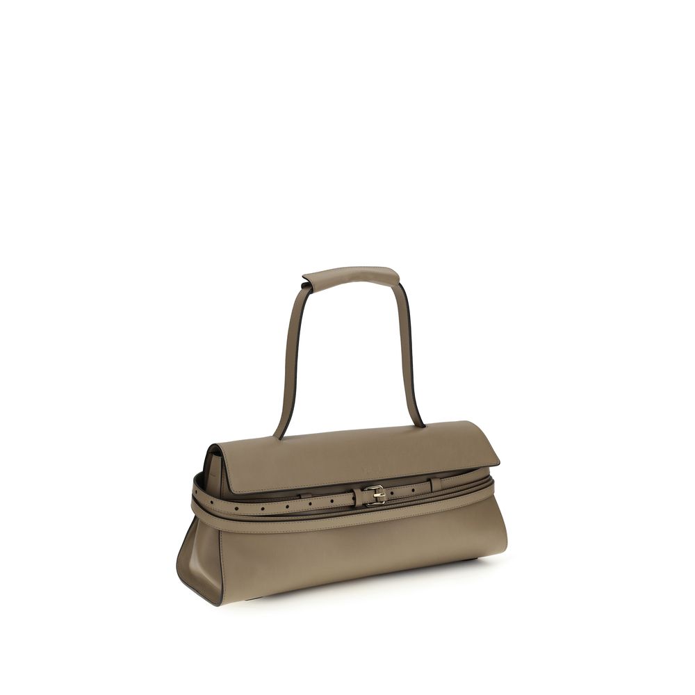 Moschino - Beige Calf Leather Bos Taurus Shoulder Bag
