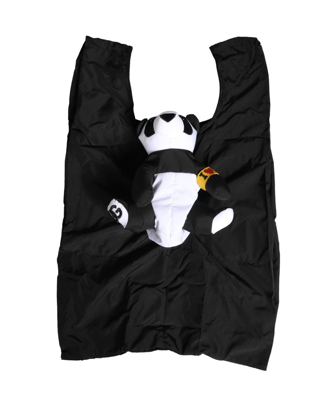 Dolce &amp; Gabbana Men Black Polyester Panda Stuffed Ecobag Bag