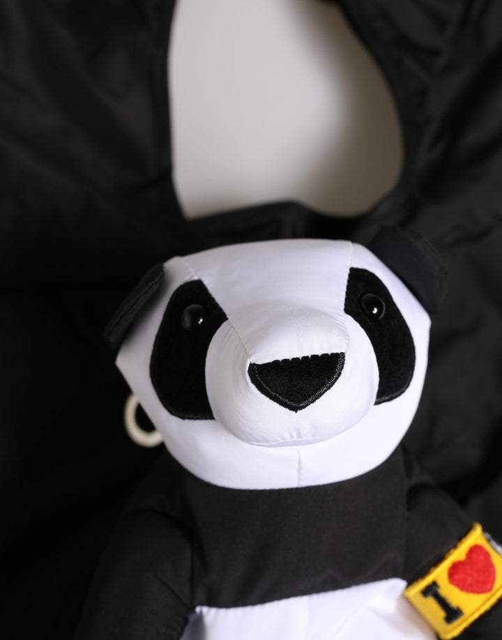 Dolce &amp; Gabbana Men Black Polyester Panda Stuffed Ecobag Bag