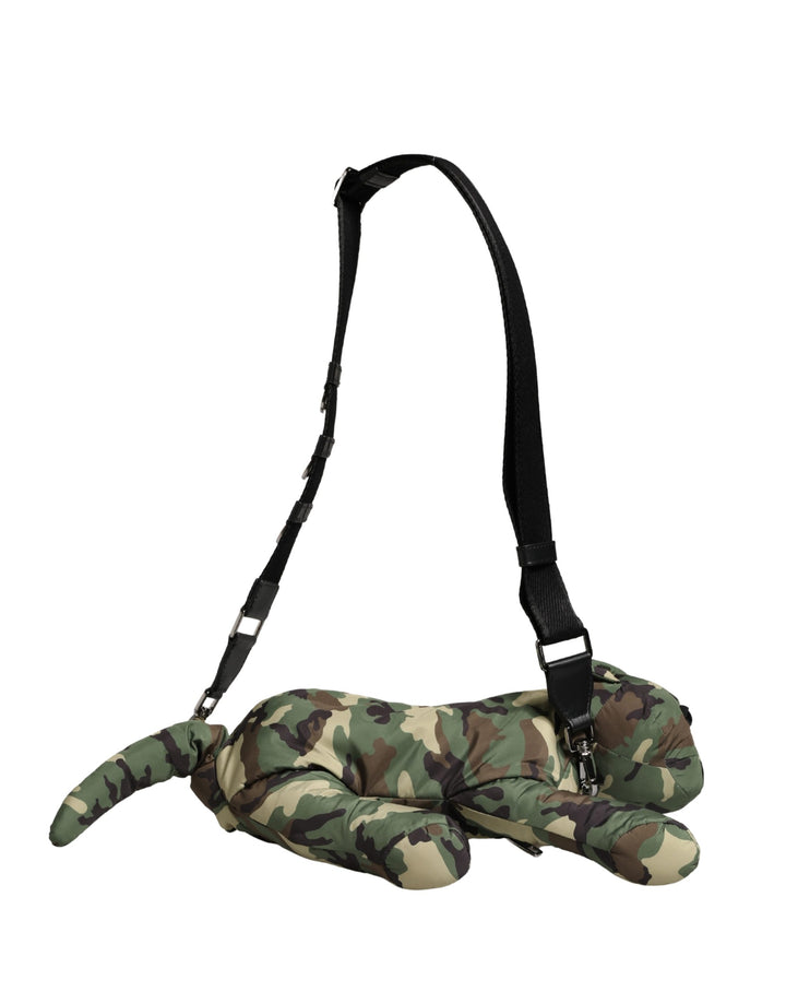 Dolce &amp; Gabbana Multicolor Camouflage Animal Silhouette Waist Borse Bag