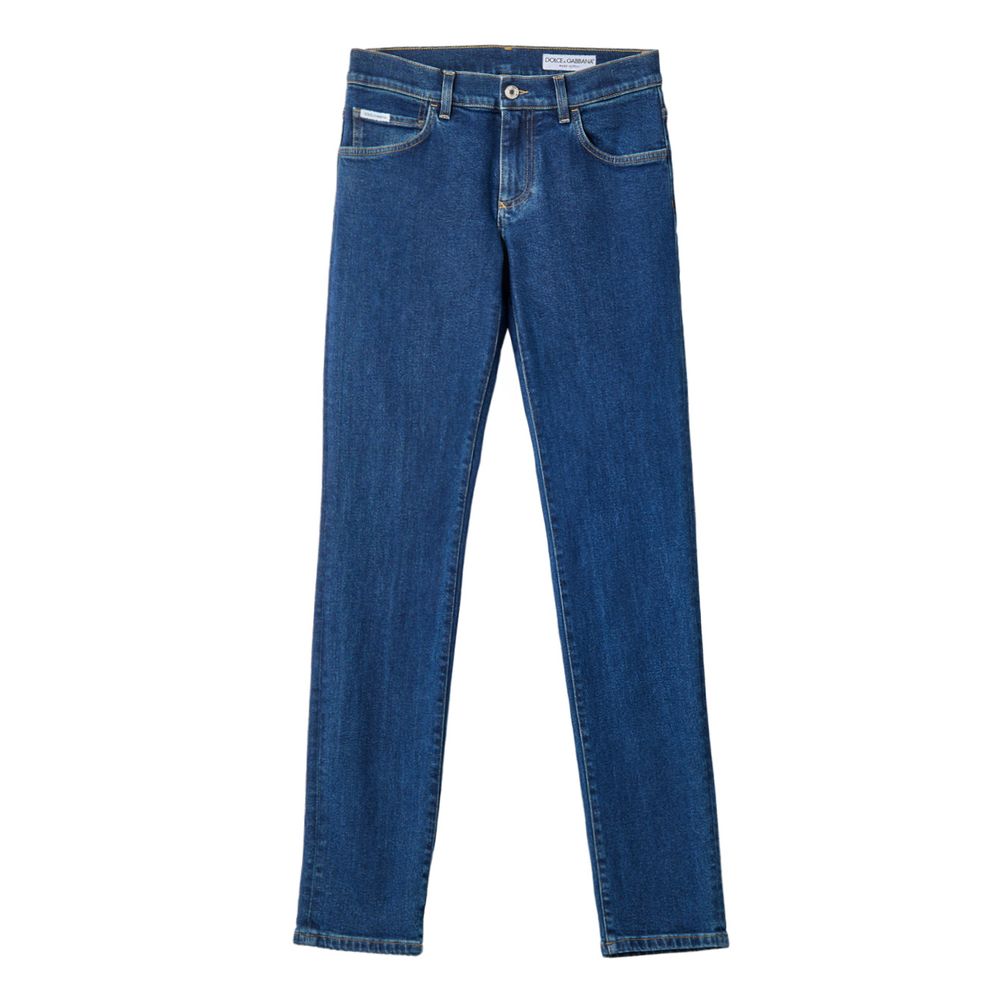 Dolce &amp; Gabbana Blue Cotton Skinny Jeans