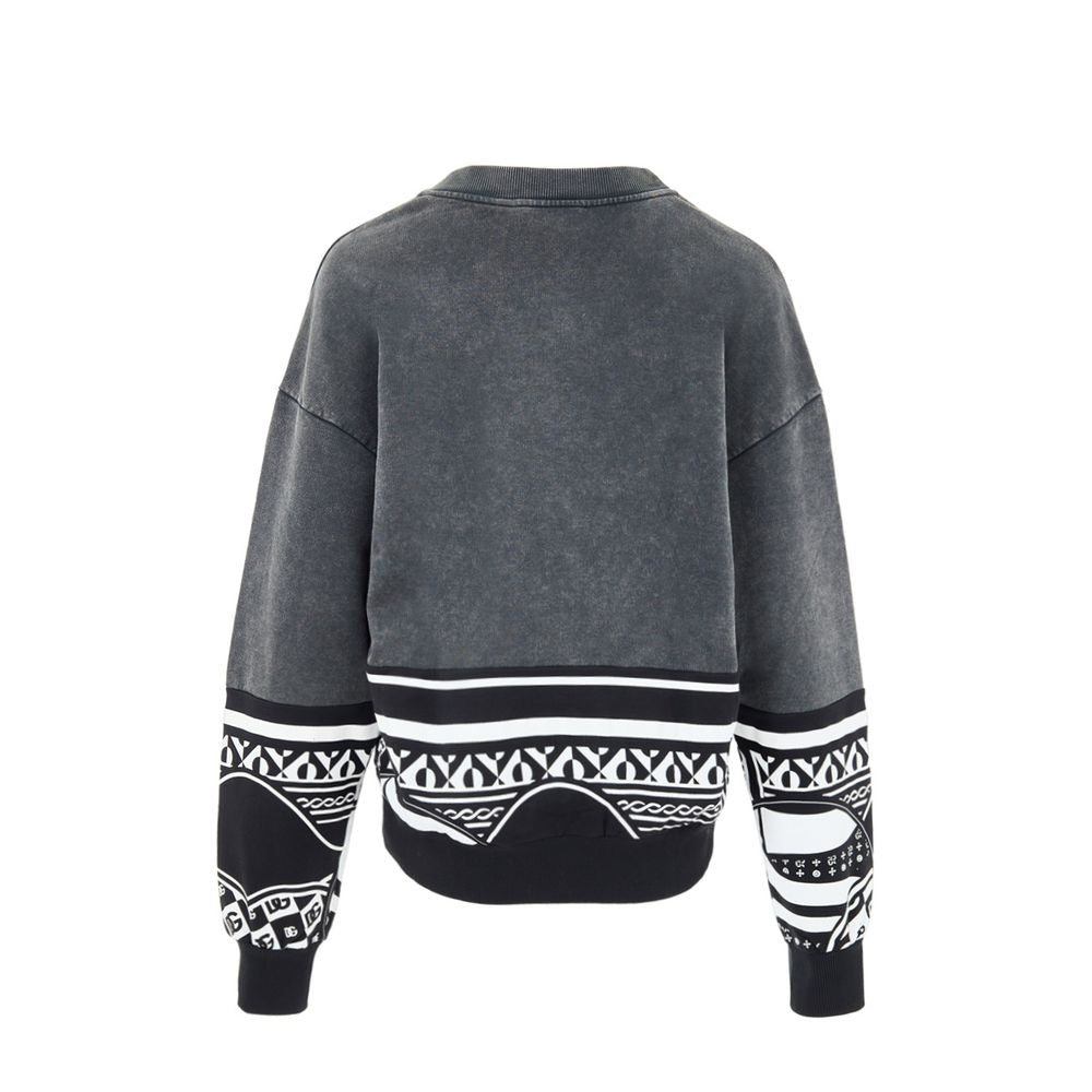 Dolce &amp; Gabbana Black Cotton Sweatshirt