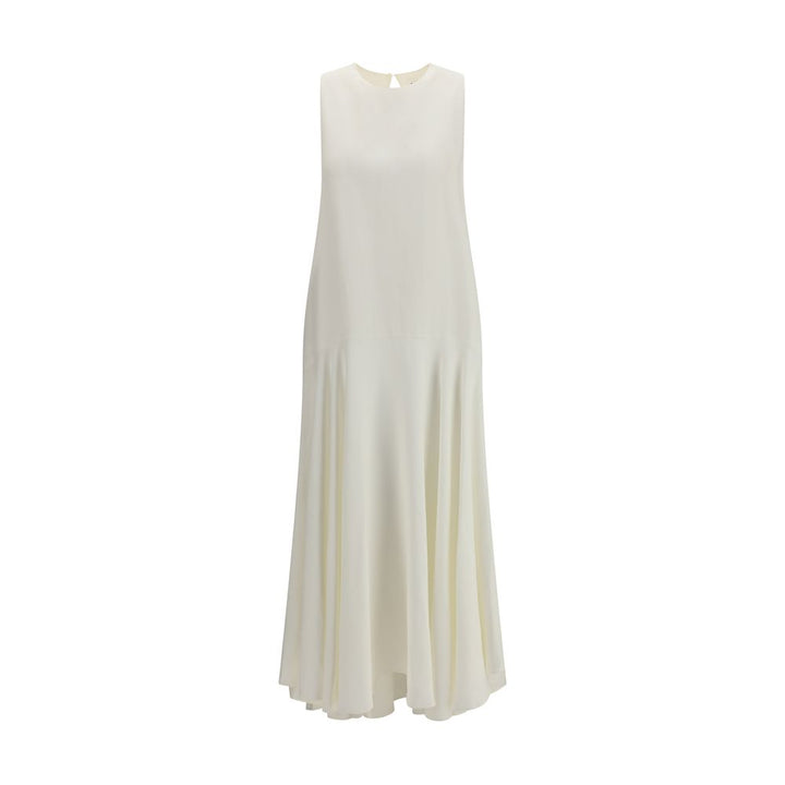 P.A.R.O.S.H. White Linen Casual Dress