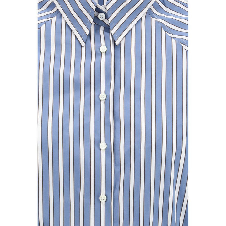 Brunello Cucinelli Blue Cotton Shirt