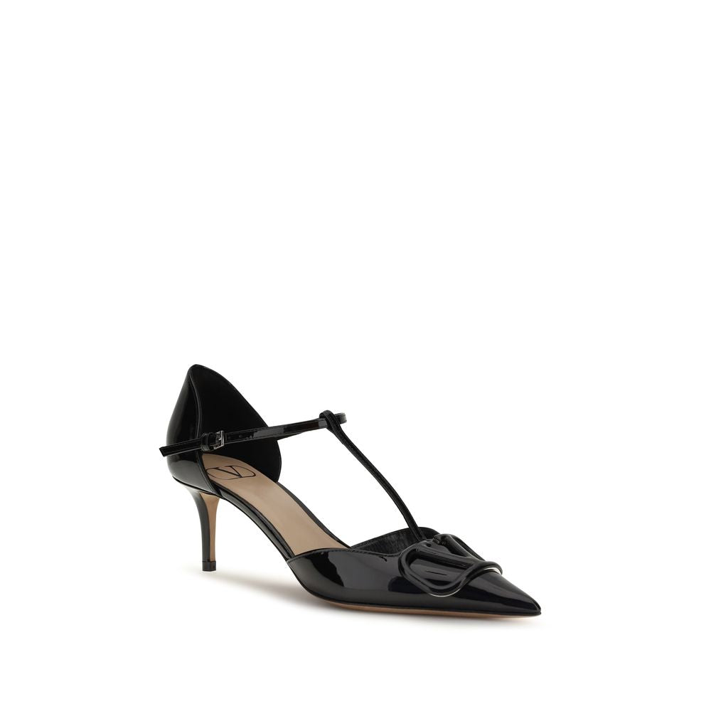 Valentino Garavani Black Calf Leather Bos Taurus Pumps