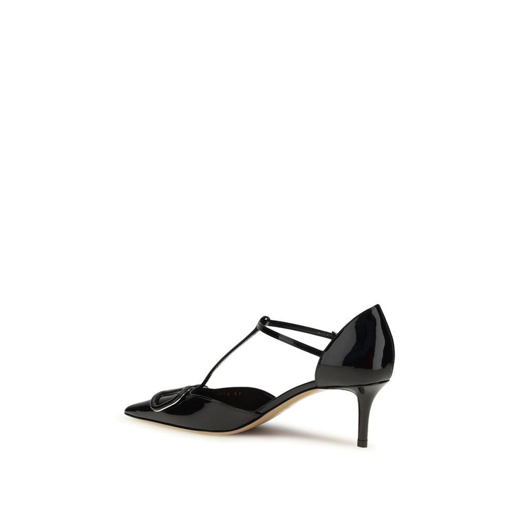 Valentino Garavani Black Calf Leather Bos Taurus Pumps