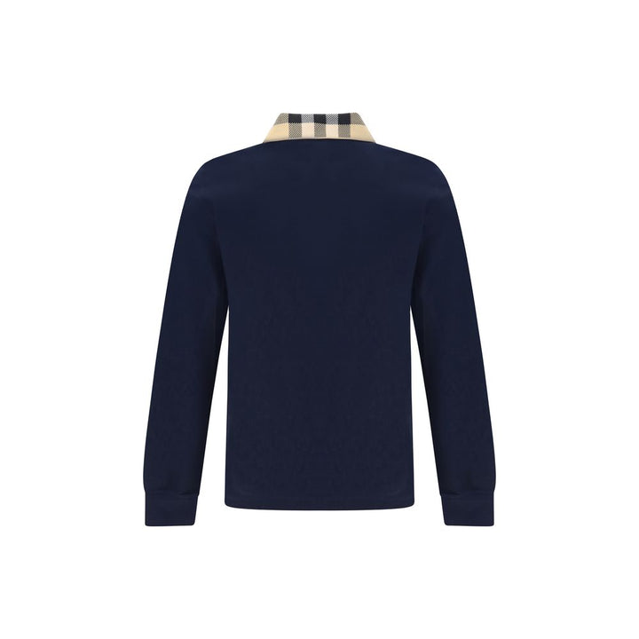 Burberry Blue Cotton Polo Shirt
