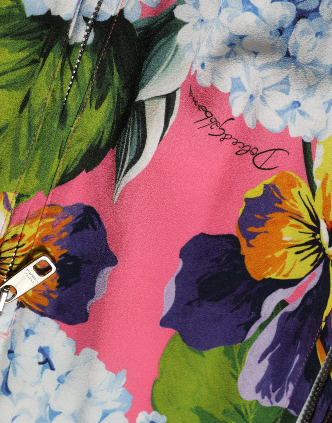 Dolce &amp; Gabbana Multicolor Floral Print Zip Cardigan Jacket