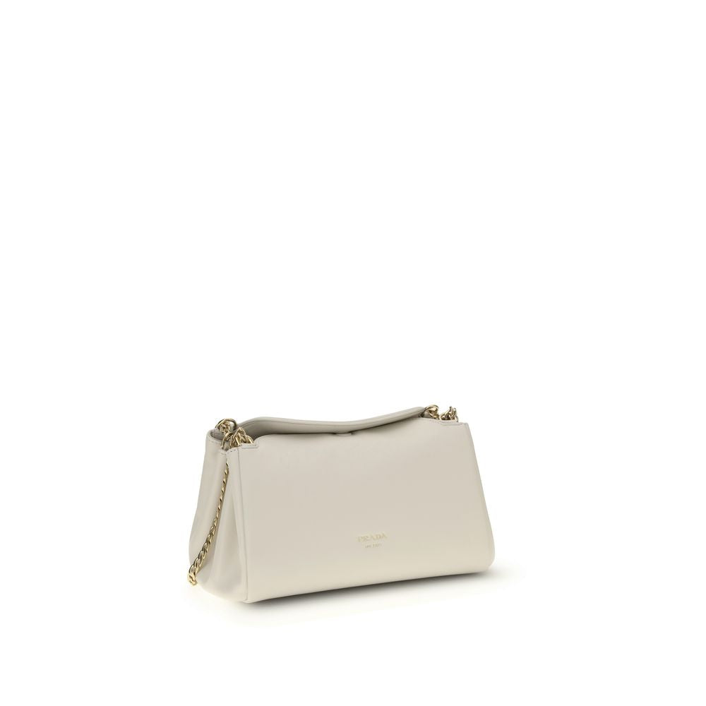 Prada - White Calf Leather Bos Taurus Shoulder Bag