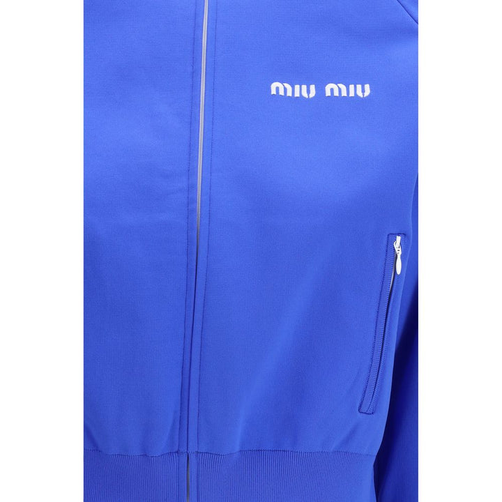 Miu Miu Blue Polyamide Sweatshirt