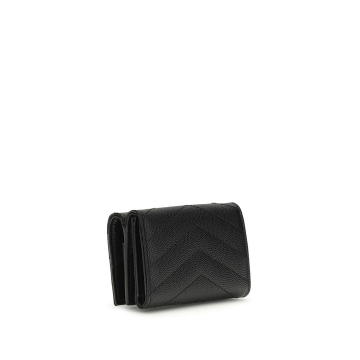 Saint Laurent Black Calf Leather Bos Taurus Wallet