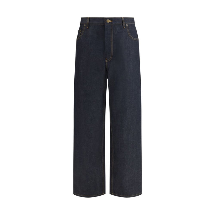 Thom Browne Blue Cotton Relaxed Fit Jeans
