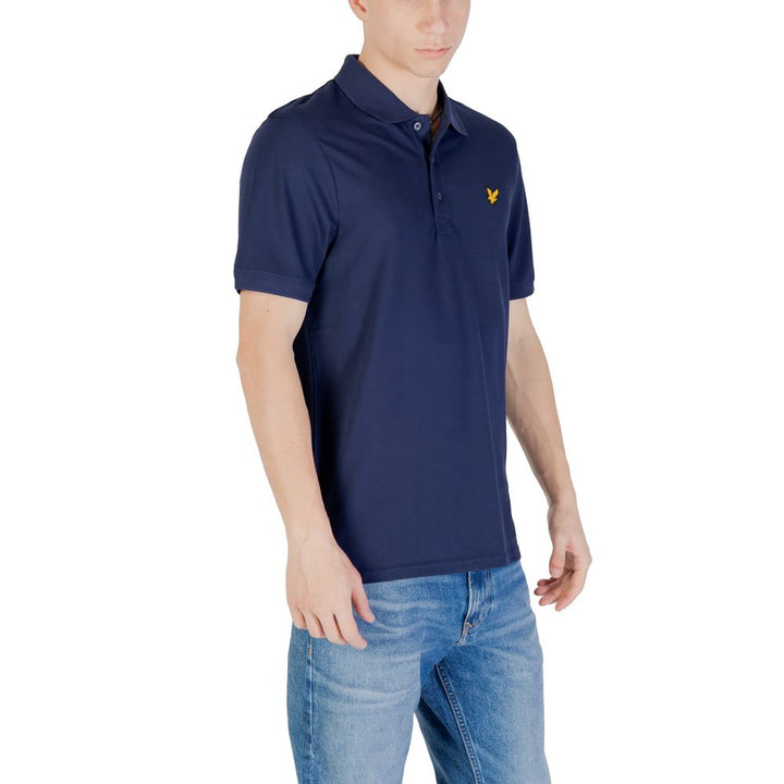 Lyle &amp; Scott Blue Cotton Polo Shirt