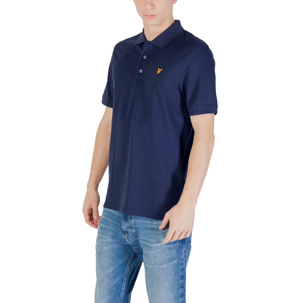 Lyle &amp; Scott Blue Cotton Polo Shirt