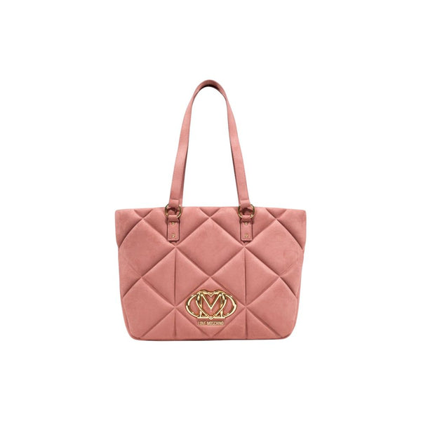 Love Moschino - Pink Suede Leather Handbag