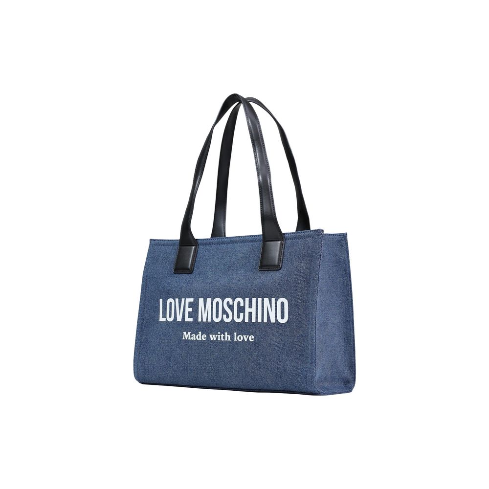 Love Moschino - Blue Cotton Handbag